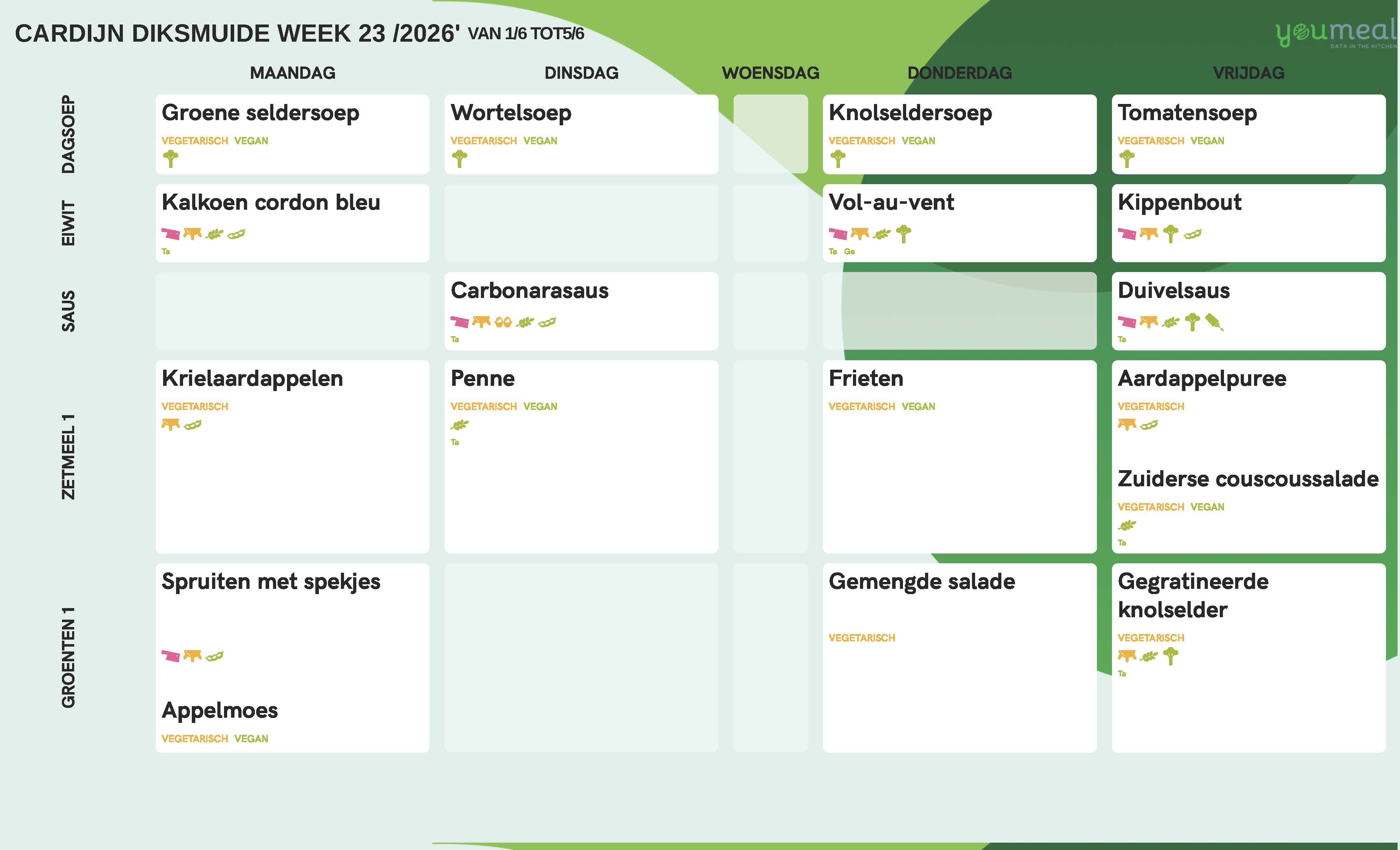 Schoolmenu week 23